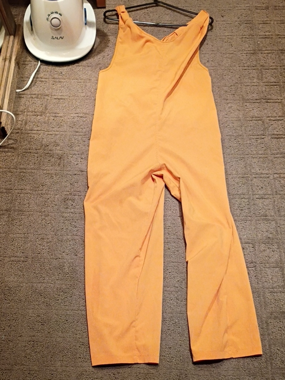 SHEIN Sleeveless Wide-Leg Jumpsuit in Peach